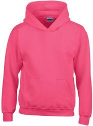 Gildan Nehéz keverék gyermek Unisex kapucnis pulóver felső / kapucnis pulóver L/XL rózsaszín