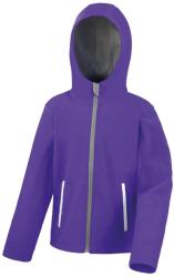 Result Core Kids Unisex Junior Junior kapucnis softshell kabát 5 - 6 EVES lila|szürke