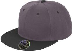 RESULT Unisex Core Bronx Original Flat Peak Snapback két színű sapka fekete|szürke