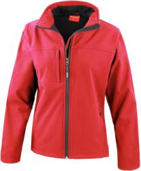 RESULT Női Softshell Premium 3 rétegű teljesítmény kabát (vízálló, szélálló és S vörös