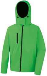 RESULT Core Mens Lite kapucnis Softshell kabát XL fehér|fekete|zöld
