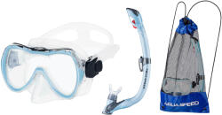 AQUA-SPEED AQUA-SPEED Enzo snorkeling készlet + Evo maszk + snorkel + táska kék - decathlon - 10 425 Ft