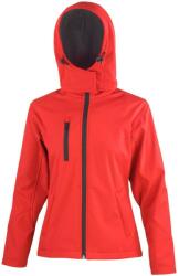RESULT Core Női Lite kapucnis Softshell kabát L fekete|vörös