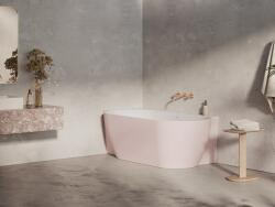 RAVAK CC91600000 Vana Freedom Corner II Tec 175x86 bal, akrilkád, Alabaster Pink/fehér, fehér lefolyó