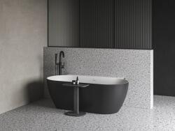 RAVAK CC71700000 Vana Freedom Wall II Tec 170x87, akrilkád, fekete/fehér, fekete lefolyó