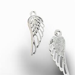  Gyöngy alkatrész medál fém angyalszárny 30 x 9 mm 1db
