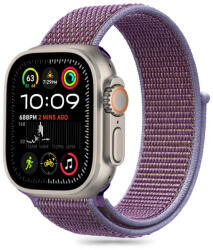 Apple Watch 4-6, SE, SE (2022) (38 / 40 mm) / Watch 7-9 (41 mm) / Watch 10 (42 mm), textíl pótszíj, nylon, állítható, légáteresztő, TP Nylon, lila
