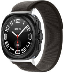 Samsung Galaxy Watch Ultra (47mm) SM-L705, textíl pótszíj, nylon, állítható, légáteresztő, TP Nylon, fekete/narancssárga
