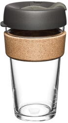 KeepCup Cană de voiaj neagră/maro 454 ml Brew Cork Nitro L - KeepCup