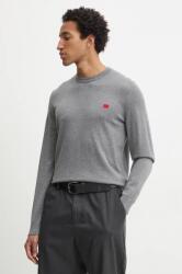 HUGO BOSS pamut pulóver könnyű, fekete, 50475083 - szürke S