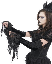 Devil Fashion Mănuși DEVIL FASHION - Velvet And Embroidered - GE035