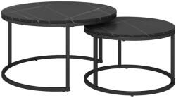 Livinity Montreal dohányzóasztal / kisasztal szett, 2 db, fekete