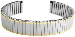 EmBexy Fém óraszíj FIXO 6051, 20 mm, bi-color, arany és ezüst - flexibilis és rugós kialakítással