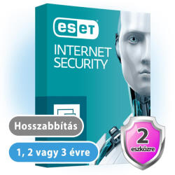 ESET Internet Security (2 gépre, 1 évre) online vírusirtó szoftver (eset_internet_security_2pc_hosszabbitas)