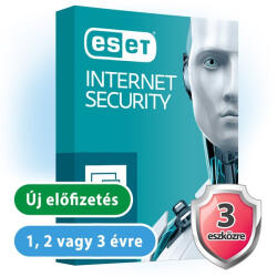 ESET Internet Security (3 gépre, 1 évre) online vírusirtó szoftver (internet-security-3-device-1-year)