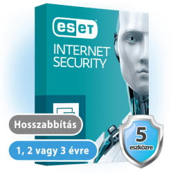 ESET Internet Security (5 gépre, 1 évre) online vírusirtó szoftver (eset_internet_security_5pc_hosszabbitas)