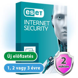 ESET Internet Security (2 gépre, 1 évre) online vírusirtó szoftver (internet-security-2-device-1-year)