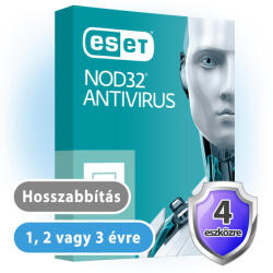 ESET NOD32 Antivirus (4 gépre, 1 évre) online vírusirtó szoftver (eset_nod32_antivirus_4pc_hosszabbitas)