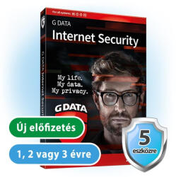 G DATA Internet Security HUN 5 Felhasználó 1 év online vírusirtó szoftver (C1002ESD12005)