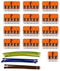 Creative-Cables WAGO csatlakozókészlet kompatibilis 3x kábellel 12 lyukú mennyezeti rózsához (KMOR312)