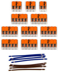 Creative-Cables WAGO csatlakozókészlet kompatibilis 2x kábellel 14 lyukú mennyezeti rózsához (KMOR214)