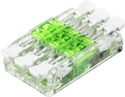 TRACON Clemă de legături fără şurub, transparentă, care se deschide 0, 5-4(2, 5)mm2, 32A, 400VAC 3P (RVOGTT33)