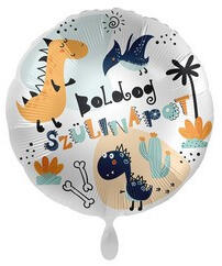  Lufi 17" 43cm, Boldog szülinapot, Dino, 70277 (LUFI771874)