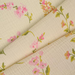 Takoy Dupla géz Bella ekrü virágok mix