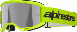 Alpinestars cross szemüveg Vision 3 Wordmark | Fluo sárga - tükrös ezüst lencsével