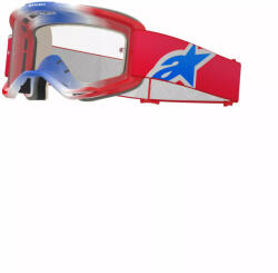 Alpinestars cross szemüveg Vision 5 Corp | Piros-Fehér-Kék - víztiszta lencsével