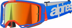 Alpinestars cross szemüveg Vision 8 Wordmark | Kék-Narancssárga - tükrös piros lencsével