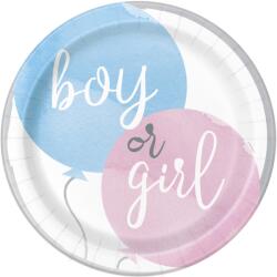 Unique Farfurii petrecere gender reveal 23 cm Costum bal mascat copii