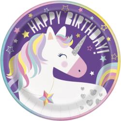 Unique Farfurii petrecere unicorn 23 cm Costum bal mascat copii