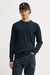 G-Star RAW gyapjú pulóver könnyű, férfi, bézs, D25174-D847 - sötétkék XL