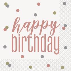 Unique Servetele happy birthday roz 33x33 cm Costum bal mascat copii
