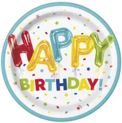 Unique Farfurii happy birthday confetti 23 cm Costum bal mascat copii