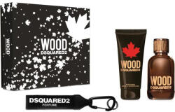 Dsquared2 Wood for Him Set (EDT 100ml + SG 100ml + Key Ring) pentru Bărbați