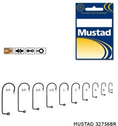 Mustad Carlige nelestate pentru jig Mustad bronz, nr 3 0, 100 buc set (M.32756.03)