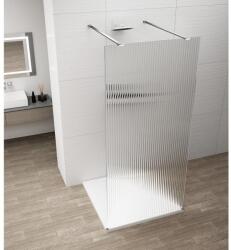 SAPHO ESCA CHROME Walk-in zuhanyfal, szabadonálló, flutes üveg, 1100mm (ES1311-05)