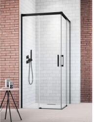 Radaway Idea Black KDD szögletes fekete zuhanykabin 75x80 átlátszó (387066-54-01L-387061-54-01R)