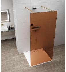 SAPHO ESCA GOLD MATT Walk-in zuhanyfal, szabadonálló, barna üveg, 1300mm (ES1513-08)