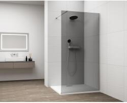 SAPHO ESCA CHROME Walk-in zuhanyfal, falra szerelhető, füst üveg, 700mm (ES1270-01)