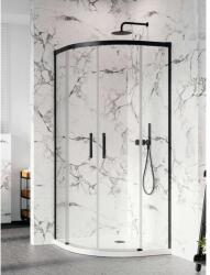 Radaway Idea Black PDD íves fekete zuhanykabin 90x80 átlátszó (387139-01-01-387151-54-01)