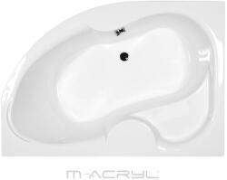 M-Acryl Azalia aszimmetrikus akril kád 160x105 jobbos + Ajándék kádláb és peremrögzítő (12063-15570)
