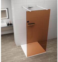 SAPHO ESCA WHITE MATT Walk-in zuhanyfal, szabadonálló, barna üveg, 1300mm (ES1513-07)