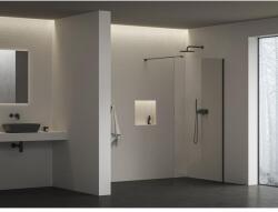 RAVAK Walk-In Air Wall 90 zuhanyfal fekete+transparent (GW9W70300Z1C)