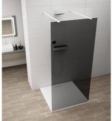 SAPHO ESCA WHITE MATT Walk-in zuhanyfal, szabadonálló, füst üveg, 1100mm (ES1211-07)