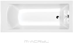 M-Acryl Fresh egyenes akril kád 180x80 + Ajándék kádláb és peremrögzítő (12123-15570)