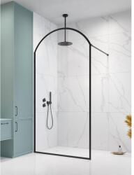 Radaway Volta Black II Frame Walk-in fekete zuhanyfal 100 átlátszó balos (10201016-54-56L)
