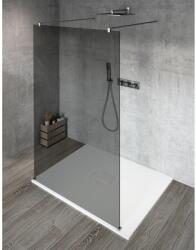 SAPHO VARIO CHROME Szabadon álló zuhanyfal merőleges merevítőkkel, füst üveg, 1100mm (GX1311GX2210)